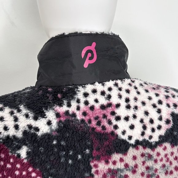 Peloton Caviar Camo Snap Sherpa Jacket in Spotted Purple Black Women’s Size S - Picture 14 of 17
